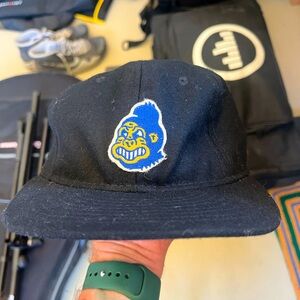 Custom Guerilla Ebbets Field Wool Hat w/ leather strap